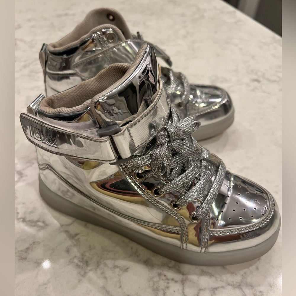 Silver High Top Sneakers